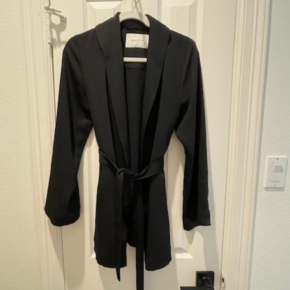 Aritzia Babaton Black Kahlo Robe Mid Jacket Size Small - Picture 3 of 10